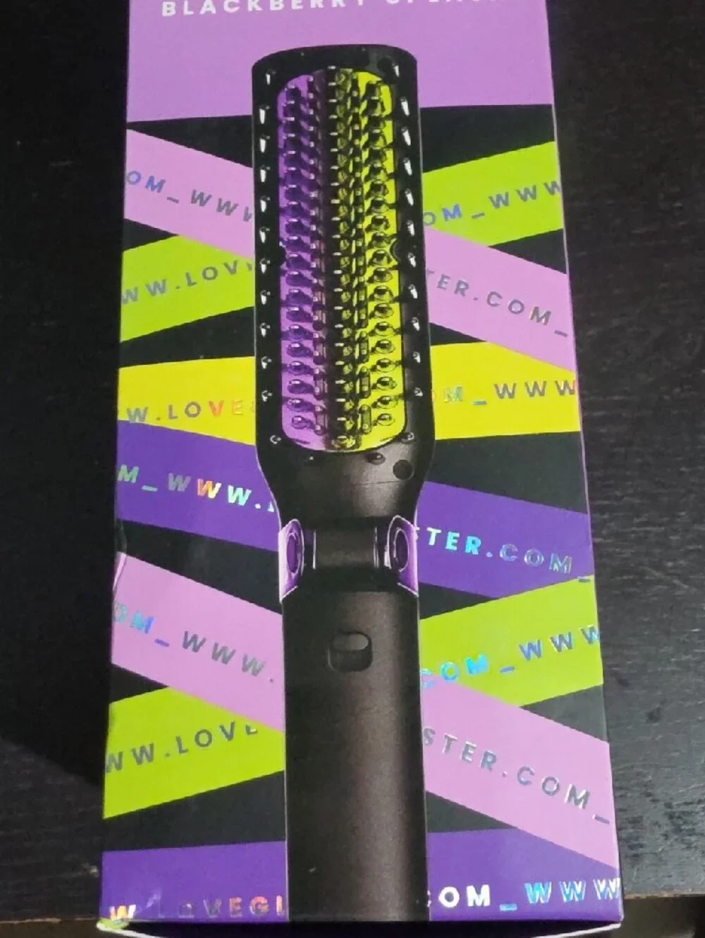 Black Foldable Hair Smoothing Brush for Women